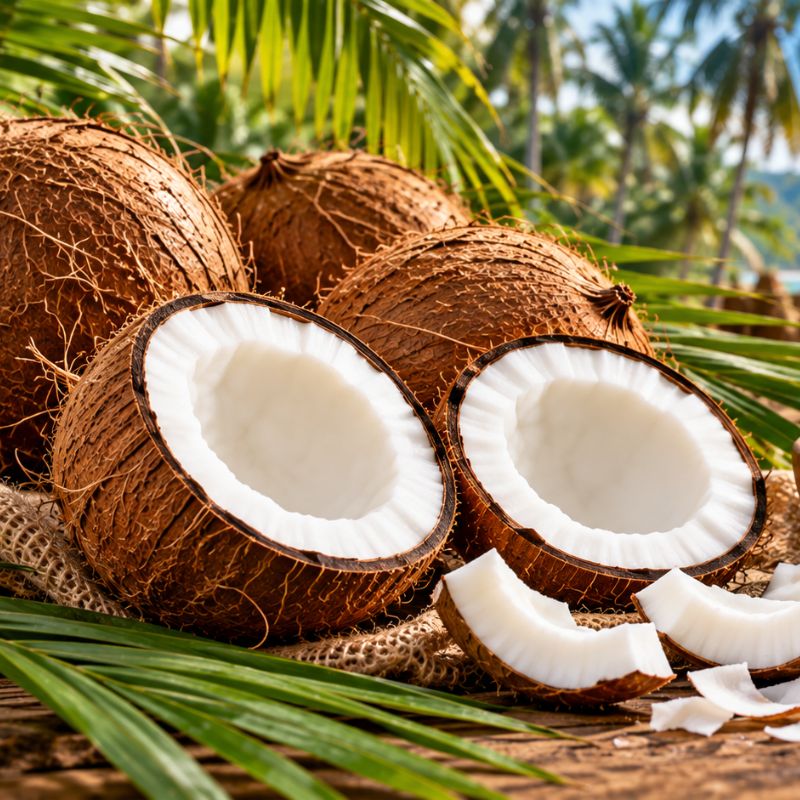 Semi-Husked Coconuts